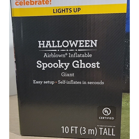Gemmy Halloween 10 ft Lights Up Spooky Ghost Airblown Inflatable NIB - Picture 3 of 8